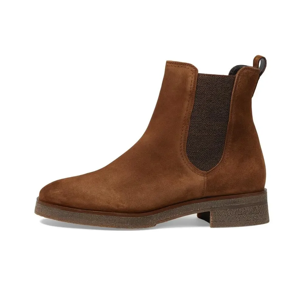 PAUL GREEN SUNNY BOOT TOFFEE SOFT SUEDE AT 7.5 (US WOMEN'S 10) M